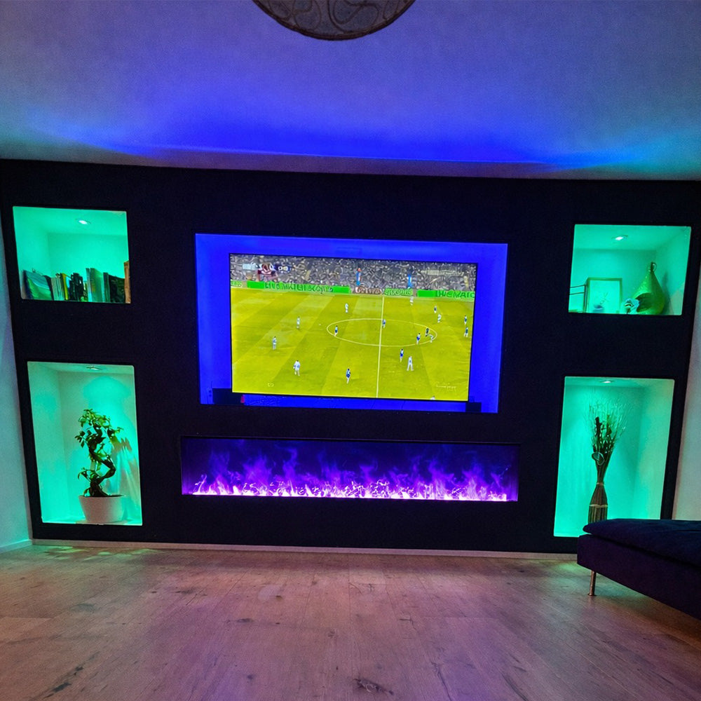 Wohnwand mit Wasserdampfkamin  - Komplettlösung von Aral Living